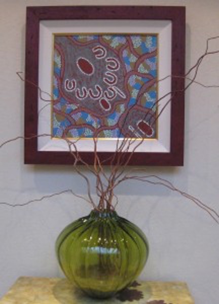 Aboriginal dot painting in a contemporary décor (MCArnott)