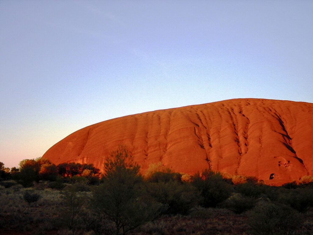 Sunrise at Uluru, the world’s largest single monolith (MCArnott)